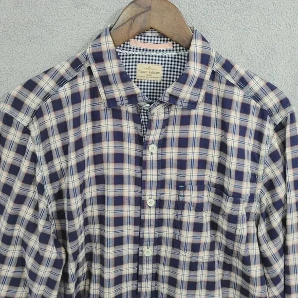 Tommy Bahama Mens Medium Plaid Button-Up Shirt 100% Cotton 23PT - Picture 7 of 8